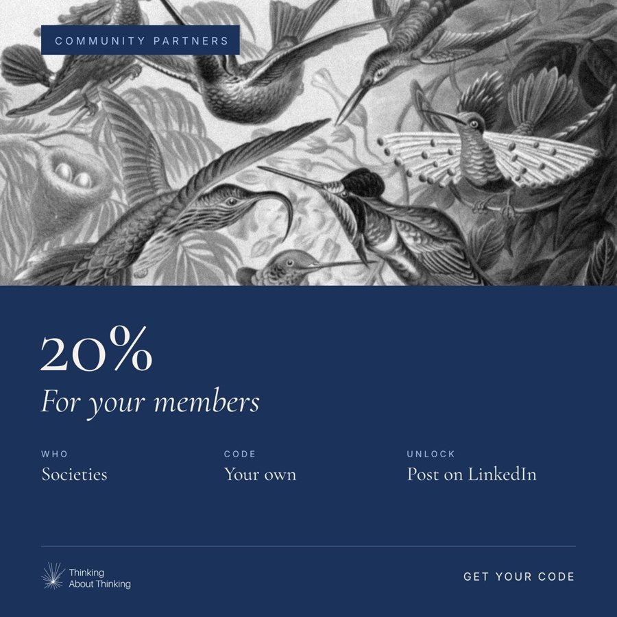 Community partners: 20% off for your members.
